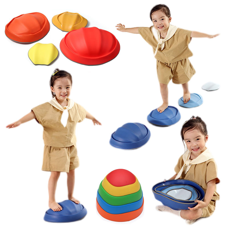 Kids Outdoor Play Equipment - Balance Stepping Stones Kids Non-Slip Textured