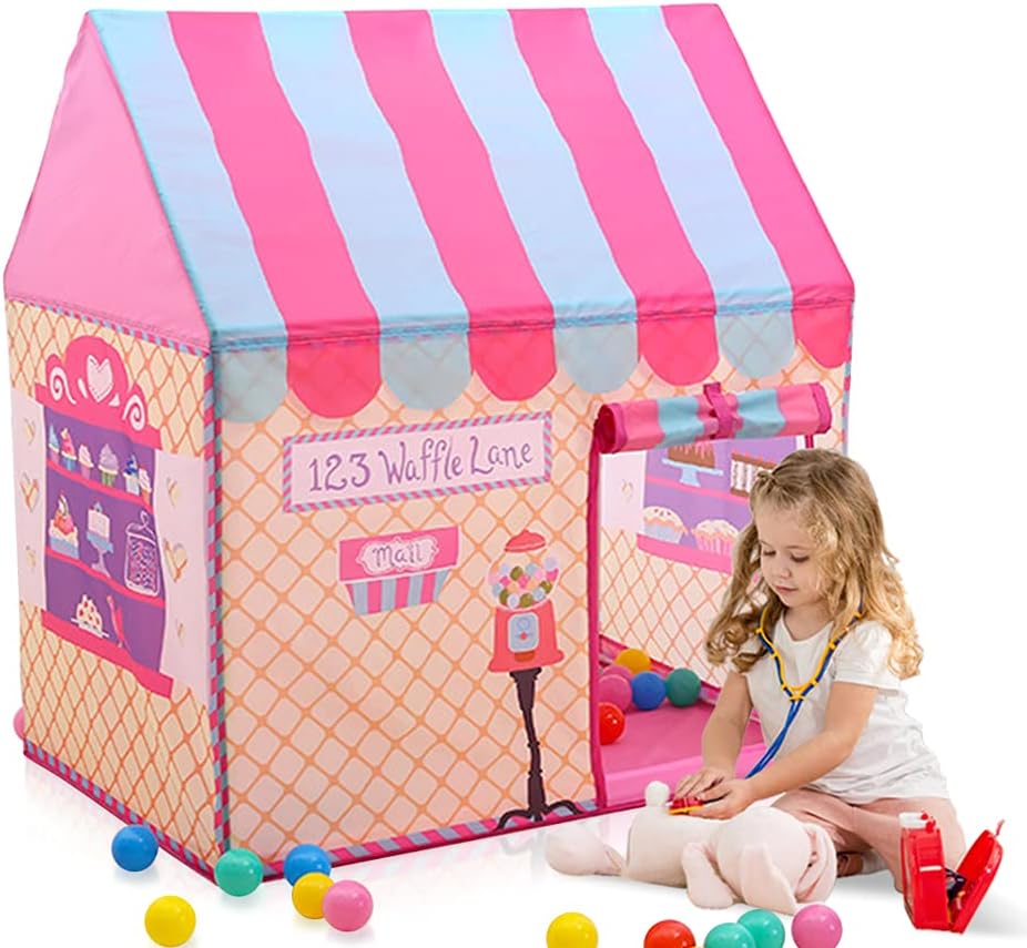 Kids Outdoor Wendy House - Boys Girls Toys Children Indoor Playhouse