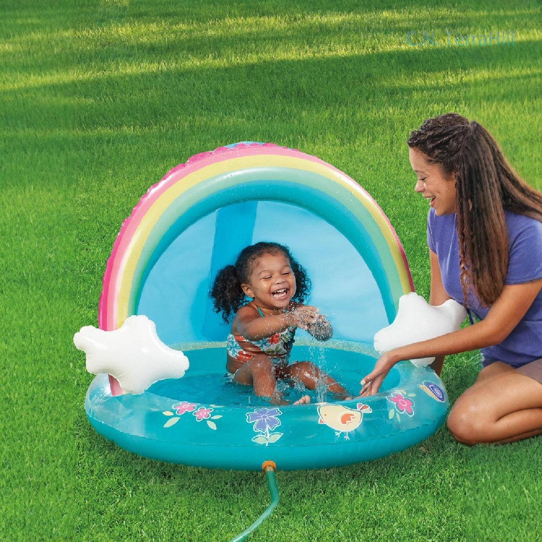 Inflatable Splash Pool for Kid - Kids Outdoor Play Table review and price