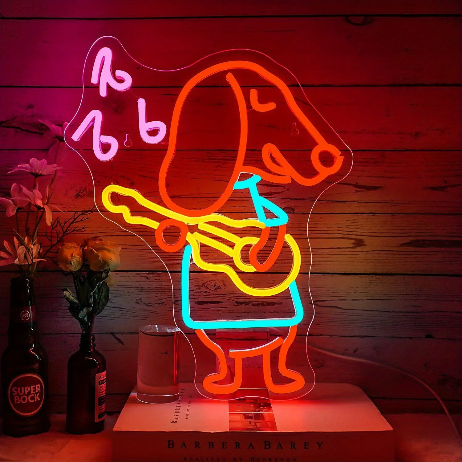 Dab Dog Neon Sign Wearing Cap  - Kids Outdoor Gift Ideas review and price