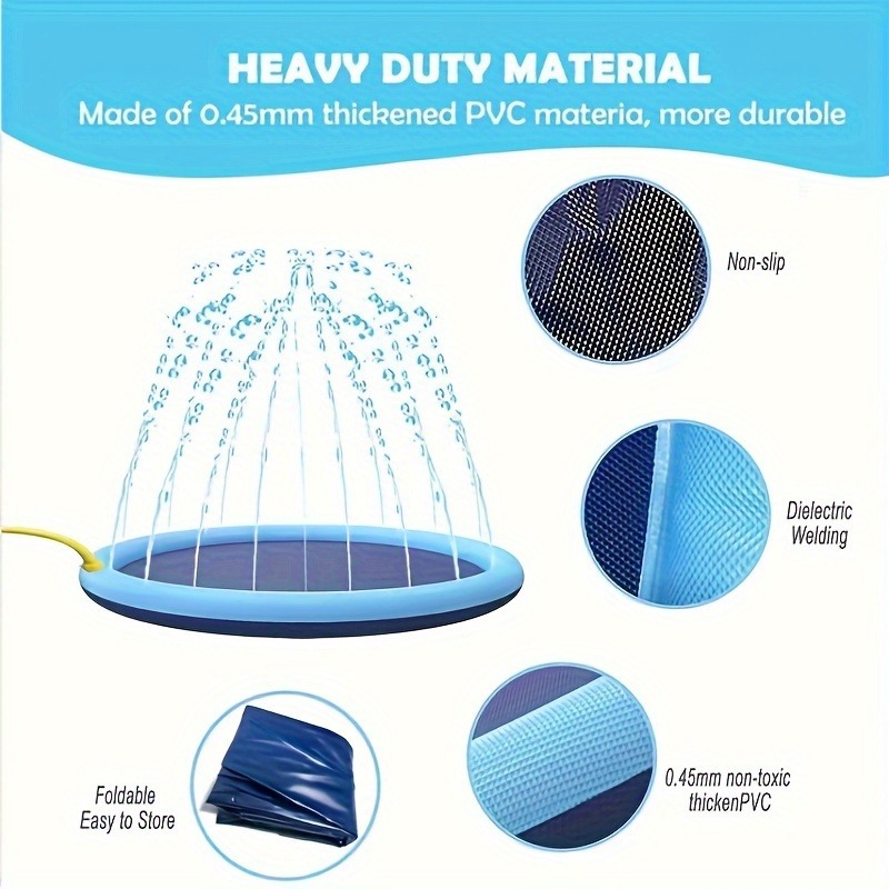 170×180cm Large Water Splash P - Sprinkler Splash Pad review and price