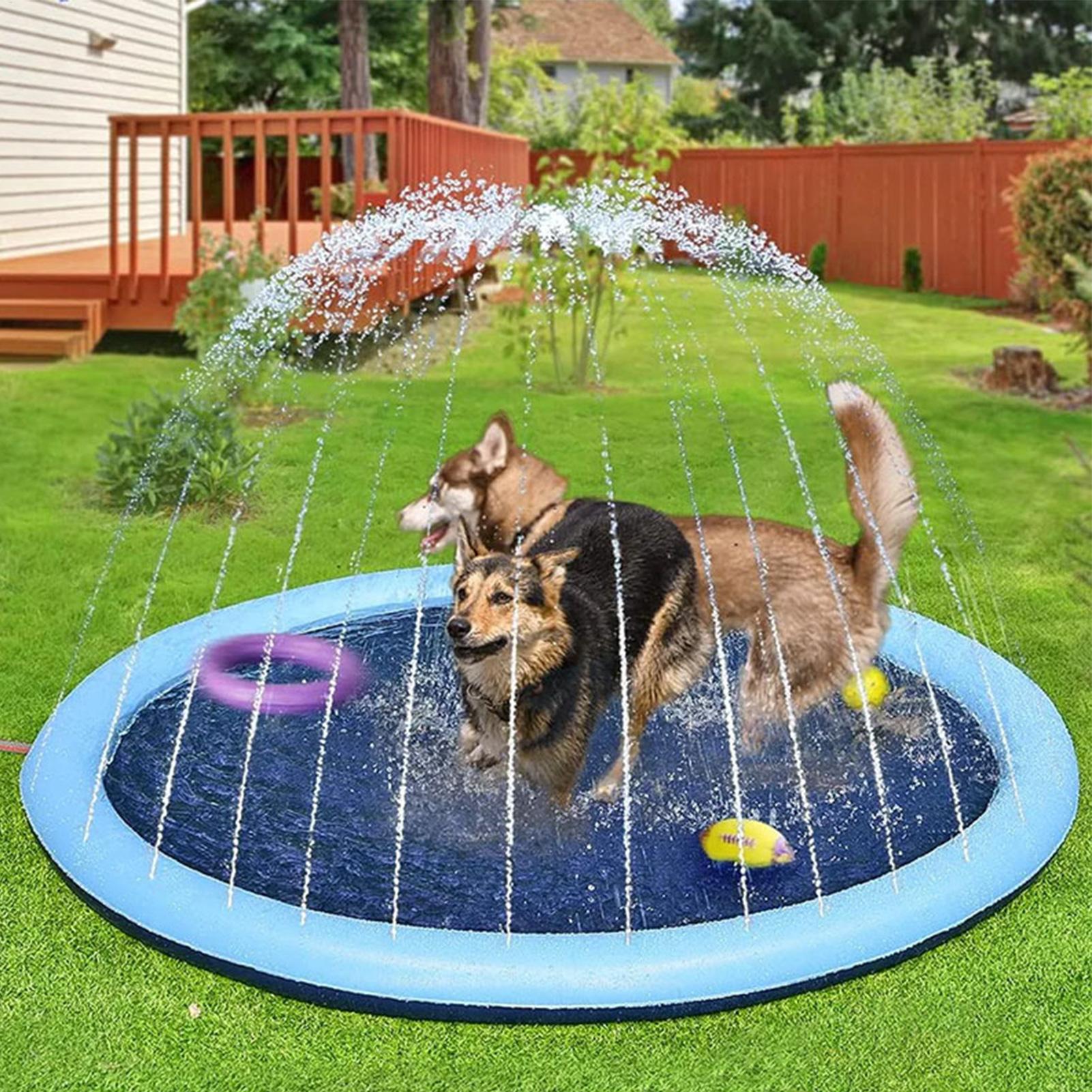 Kids Sprinkler Play Mat with S - Sprinkler Splash Pad review and price