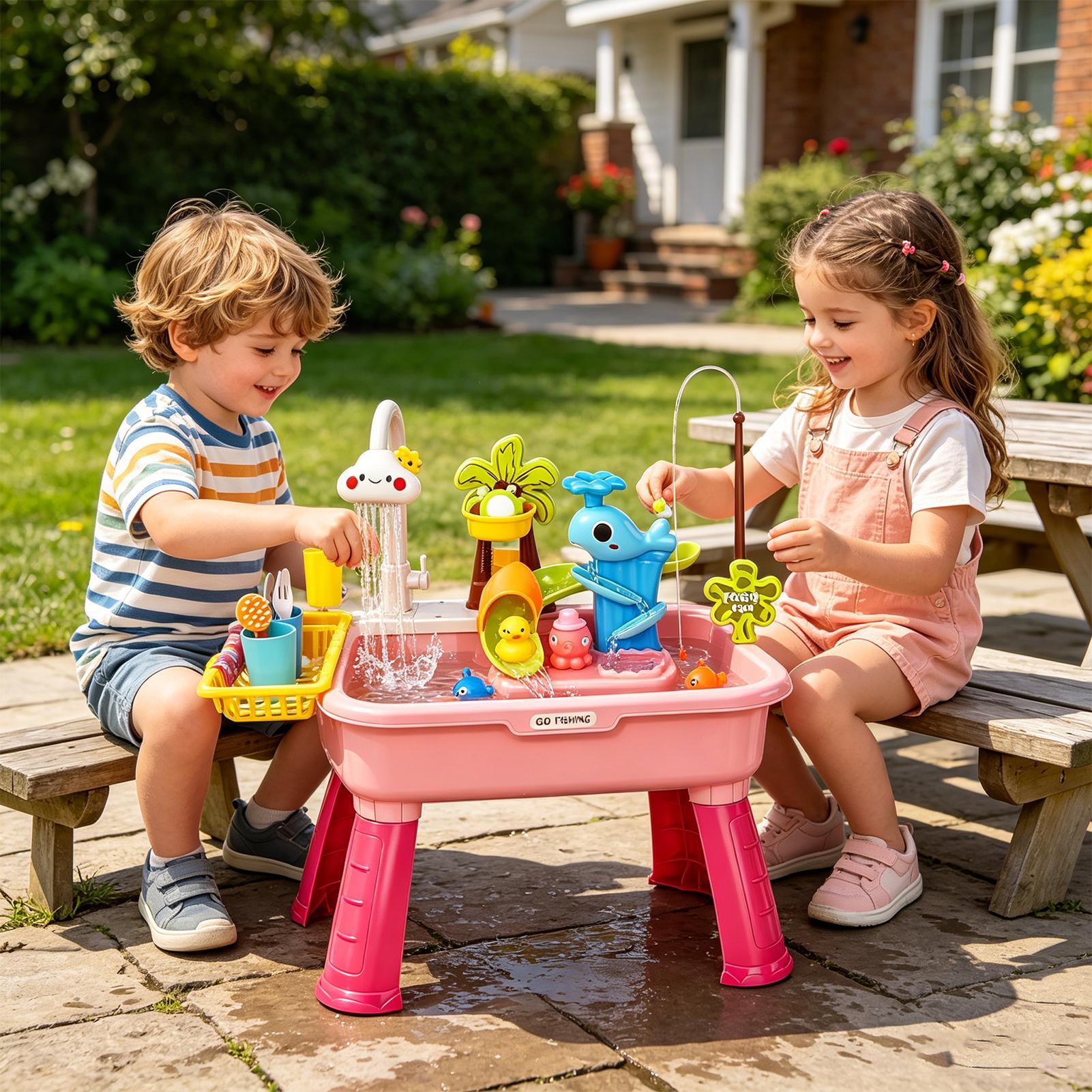Kids Electric Play Sink with R - Kids Outdoor Play Table review and price