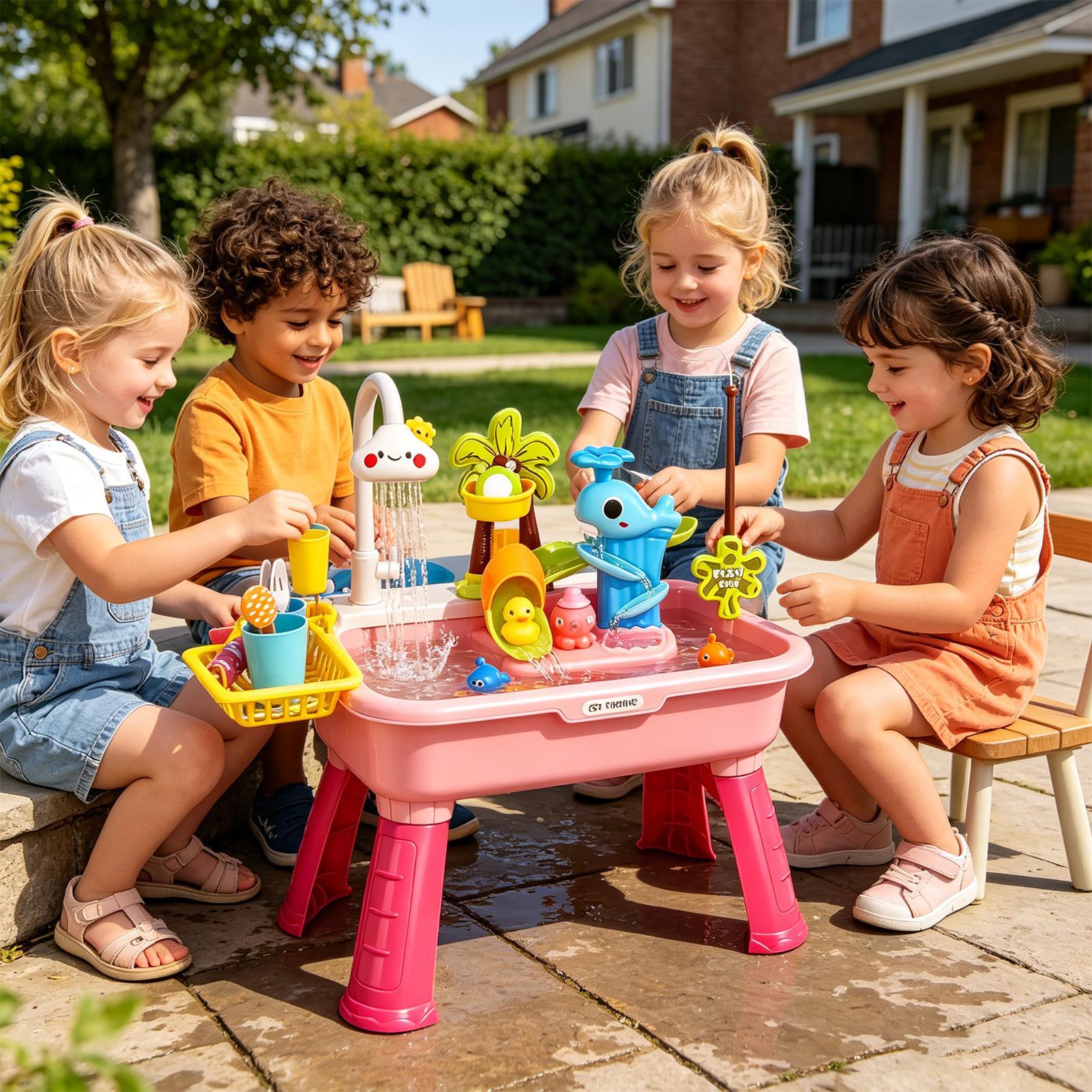 Kids Electric Play Sink with R - Kids Outdoor Play Table review and price