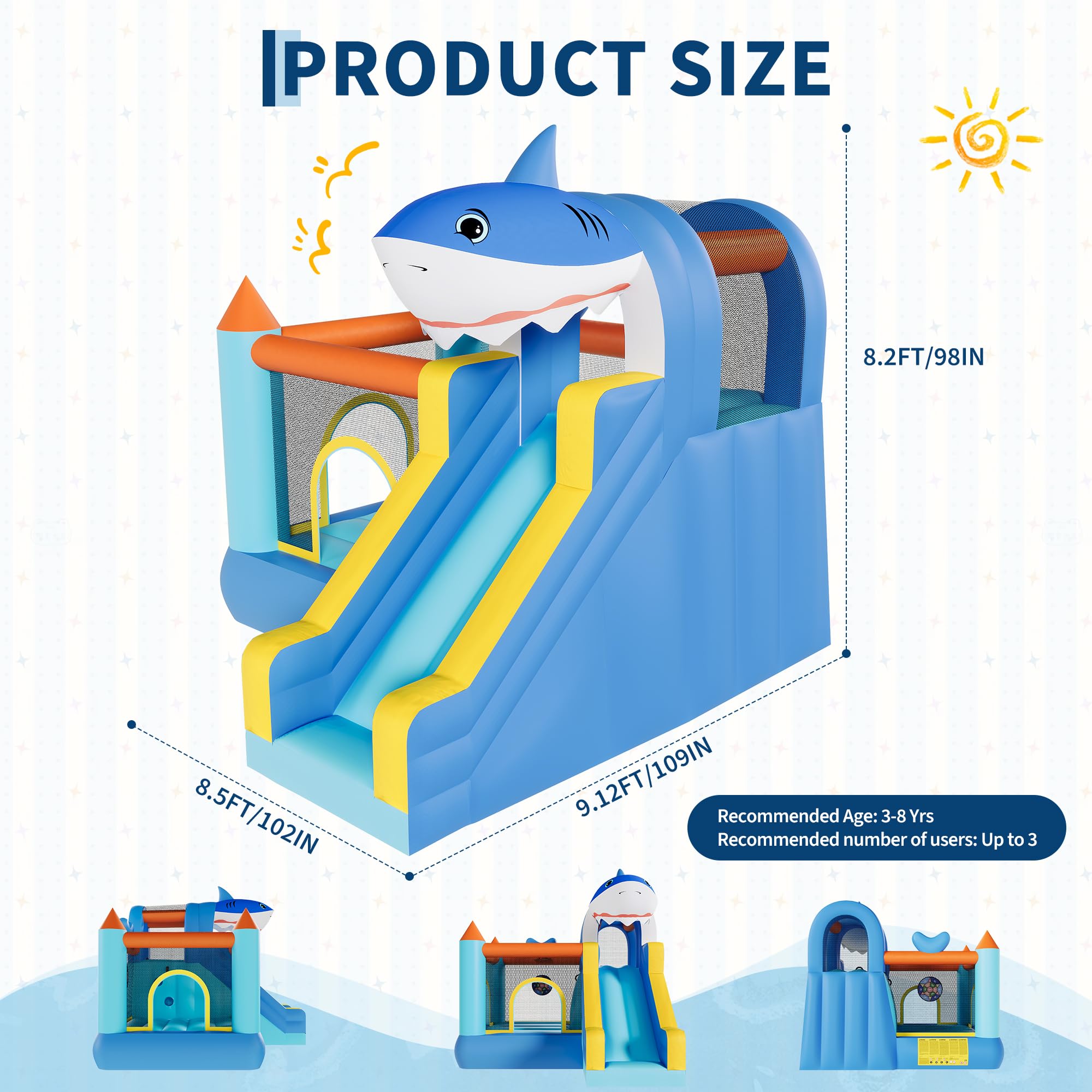 Inflatable Bounce House With S - Kids Outdoor Wendy House review and price