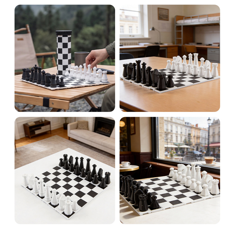 2 in 1 Portable Chess Game Set - Kids Outdoor Play Equipment review and price