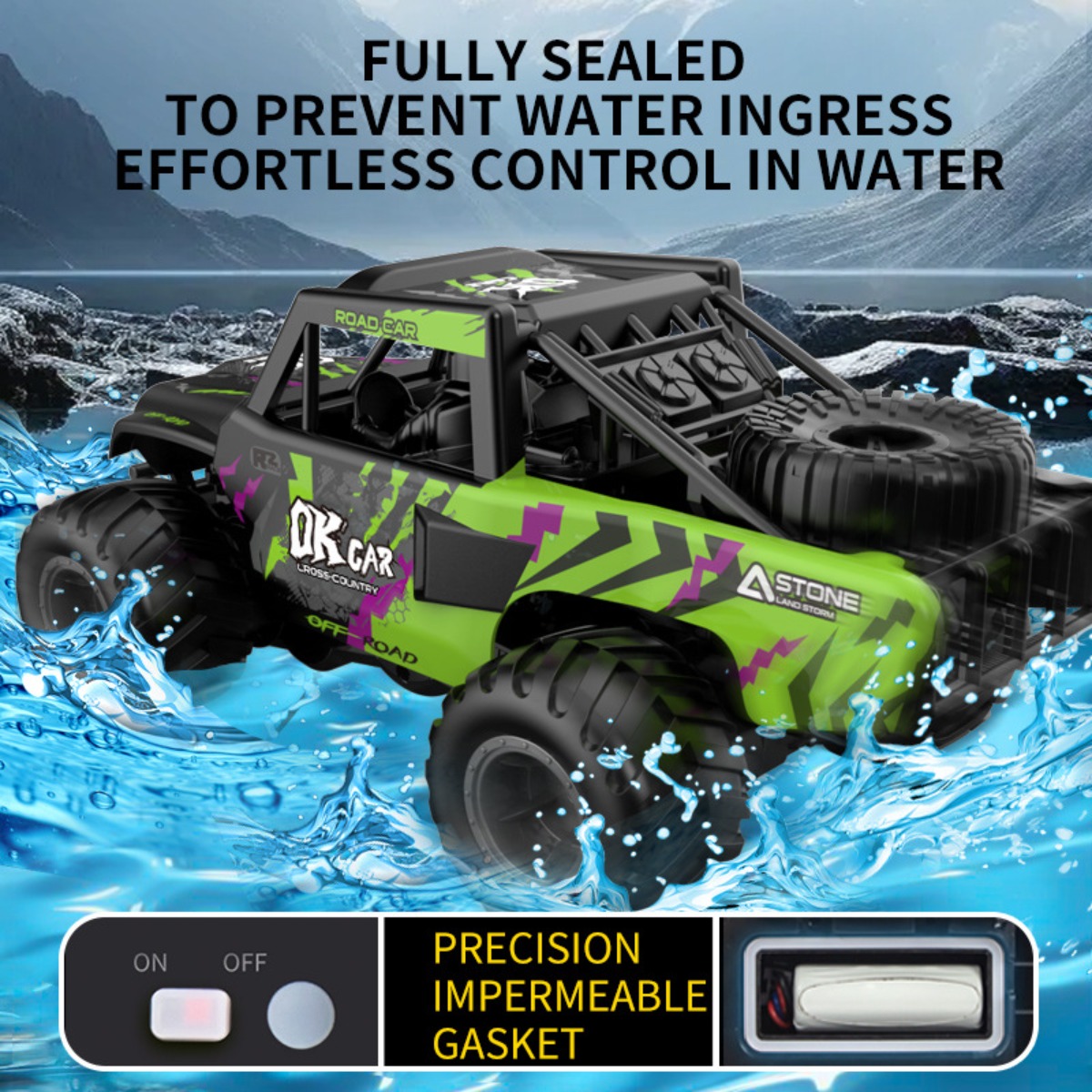 Amphibious RC Car 4WD Off-Road - Kids Outdoor Dirt Toys review and price
